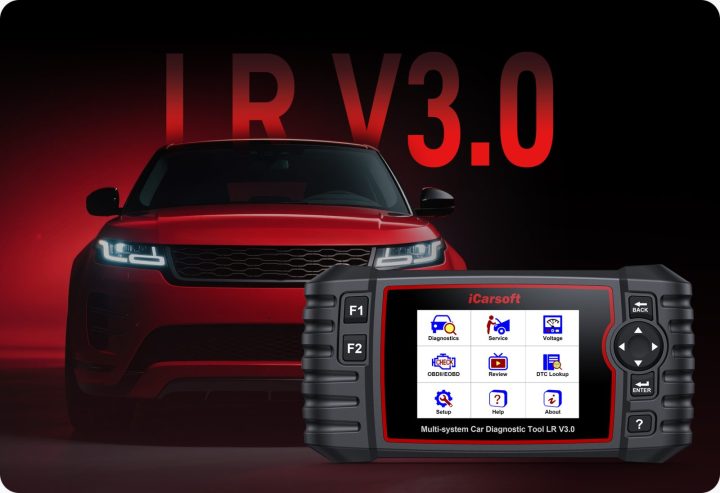 iCarsoft LR V3.0 &ndash; Full-System Land Rover & Jaguar Diagnostic Tool with Bi-Directional Control & Lifetime Free Updates