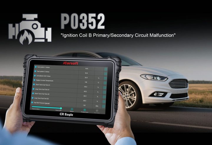 Understand, Diagnose & Clear P0352: Fix Ignition Coil B Circuit Malfunction with iCarsoft CR Eagle