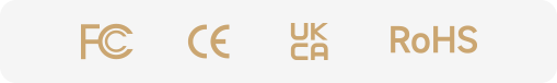 iCarsoft certification marks: FCC, CE, UKCA, RoHS