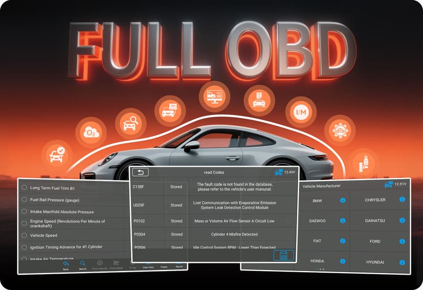 Full OBD2 test modes to fix most of emission issues
